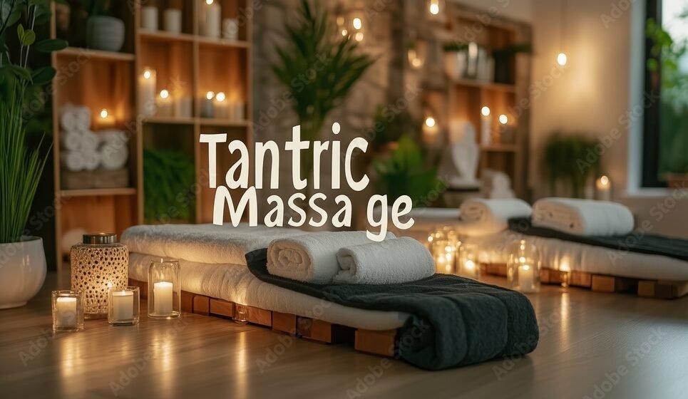 Tantric Massage in Paddington London with massage bed and candles
